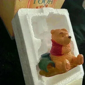 Vintage Disney’s Simply Pooh figurine. Pooh with honeypots. Never used in box
